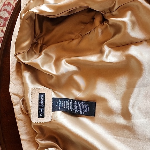 2 pc For Joseph Suede Jacket & XX3 Sheer Strawberry Top BUNDLE 2 PIECE both sz S - Picture 16 of 17